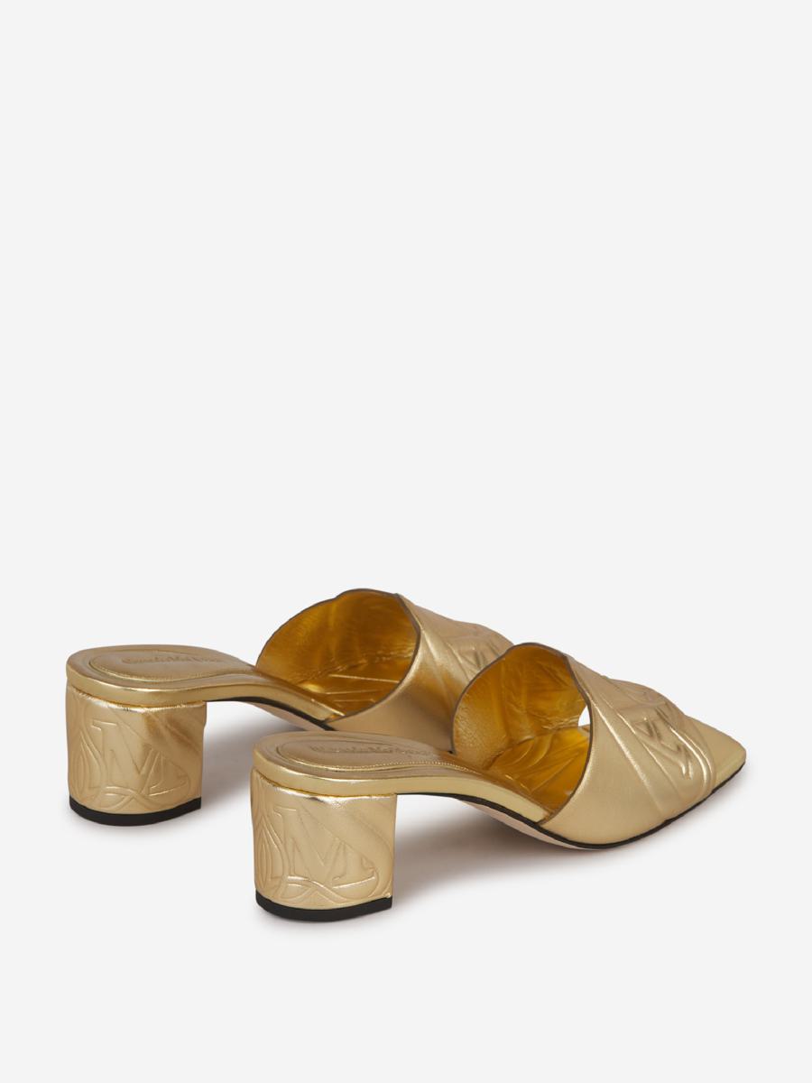 Alexander McQueen Logo-Ledersandalen
