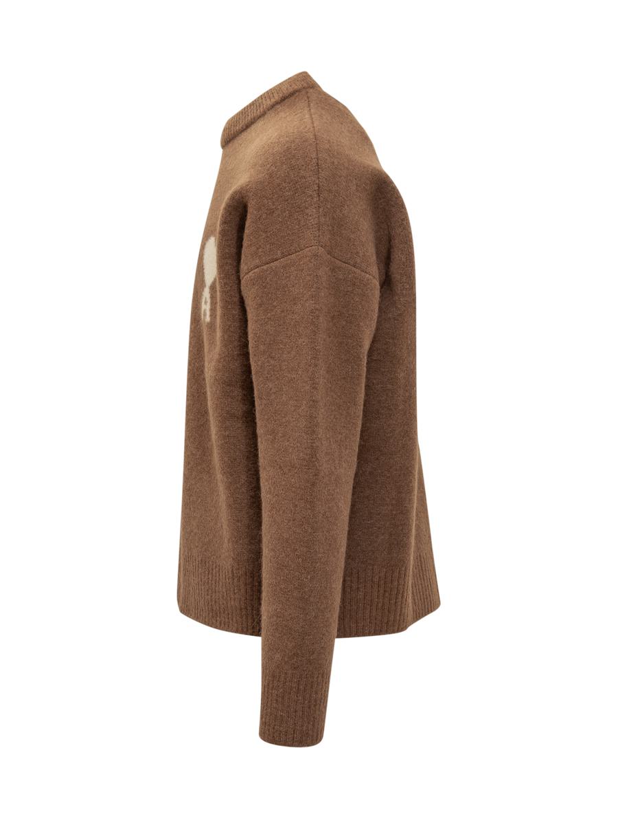 AMI Paris Wollpullover mit Rundhalsausschnitt und Logo Ami Alexandre Mattiussi