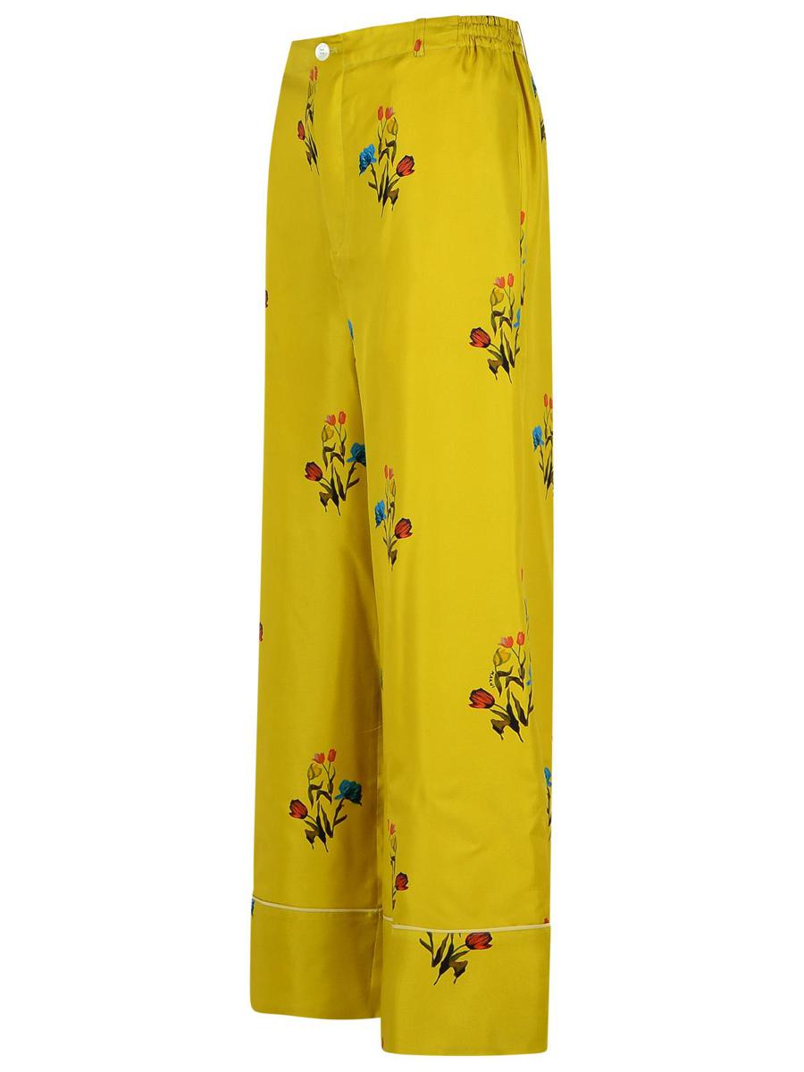 Senfgelbe Seidenhose von Marni
