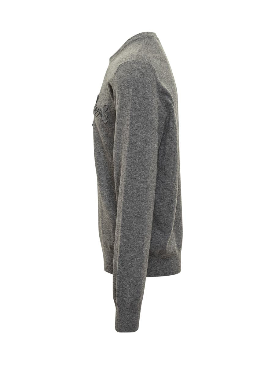 Dolce & Gabbana – Grauer Pullover mit Dolce & Gabbana-Logo