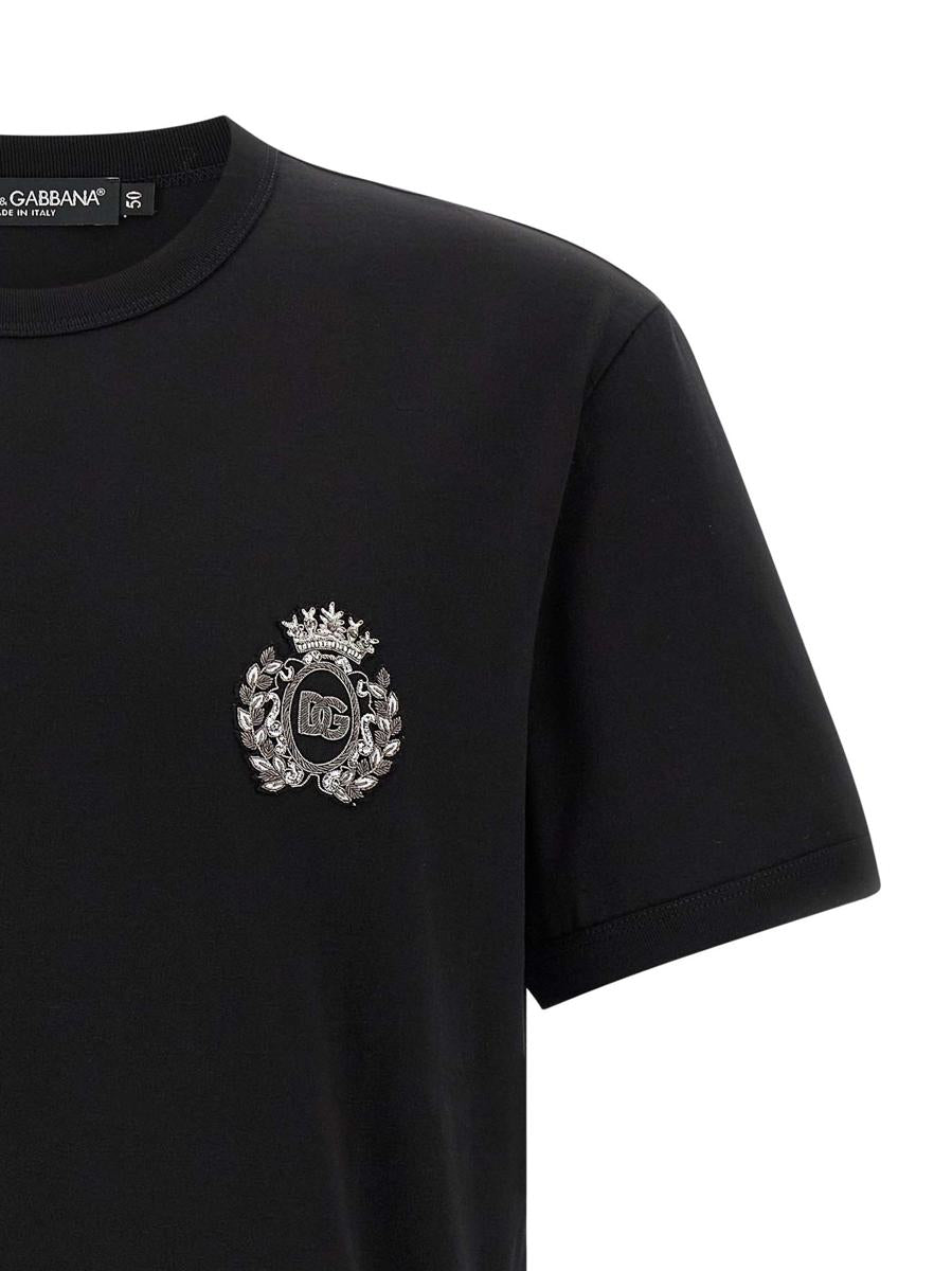 Dolce & Gabbana T-Shirt mit heraldischem Aufnäher
