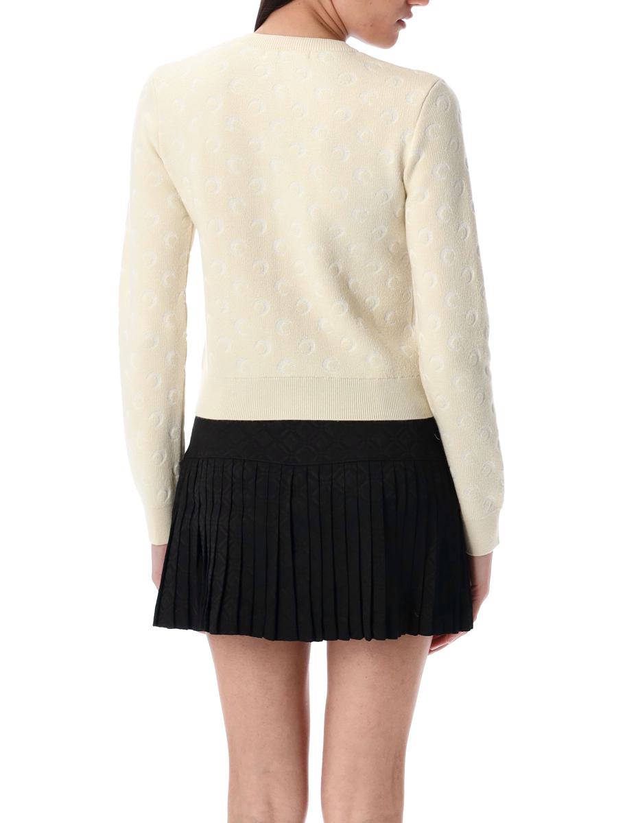 Marine Serre Moon – Figurbetonte Strickjacke aus Jacquard-Strick