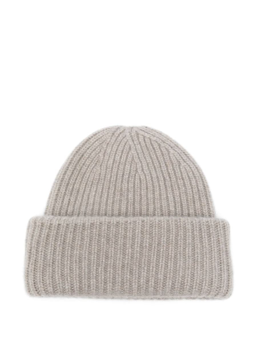 Weiche gerippte Beanie aus Ziegenkaschmir