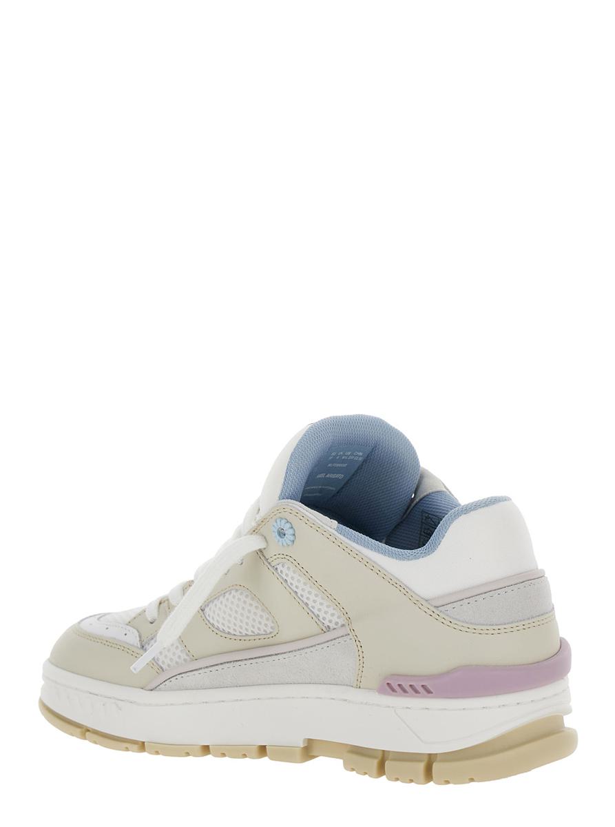 Weiße und mehrfarbige Sneakers „Area Lo“ mit Logodetail aus Ledermischung für Damen