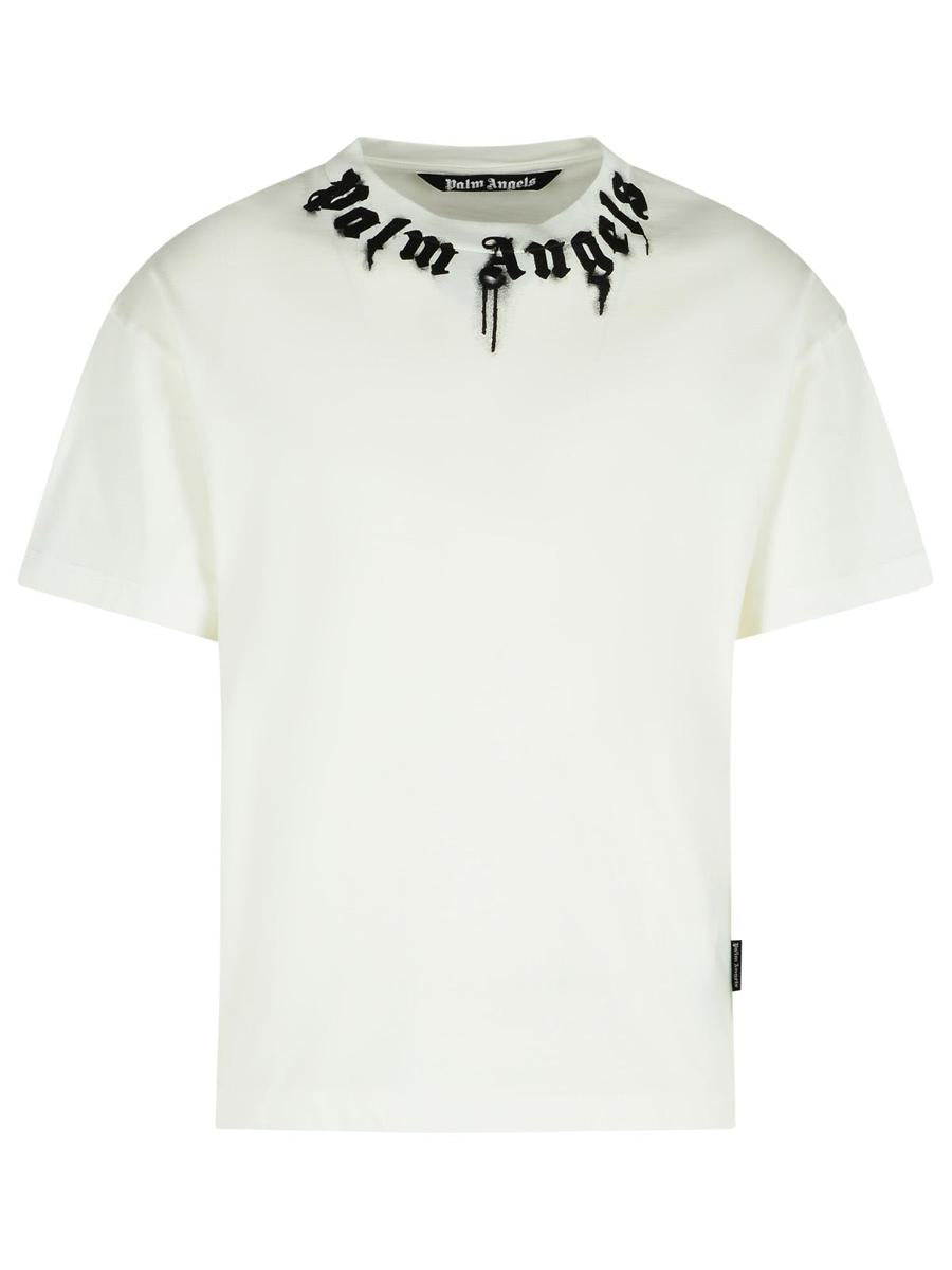 Palm Angels – Weißes Baumwoll-T-Shirt