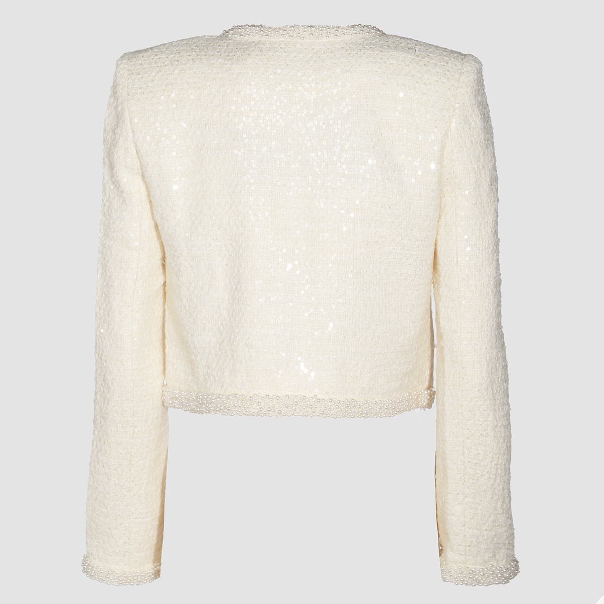 Self-Portrait Creme Freizeitjacke
