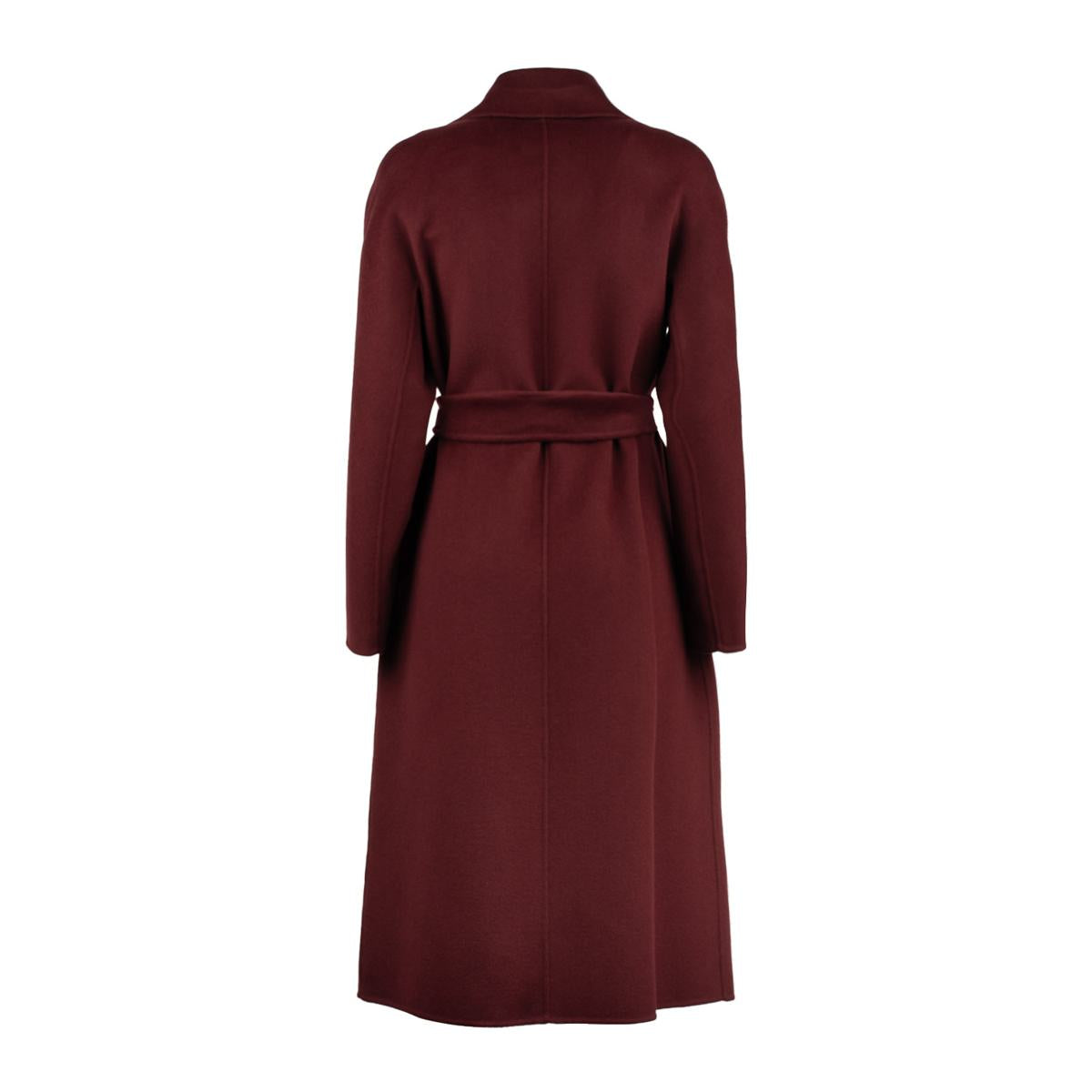 Max Mara – Burgunderroter Morgenmantel aus Kaschmirwolle und Seide