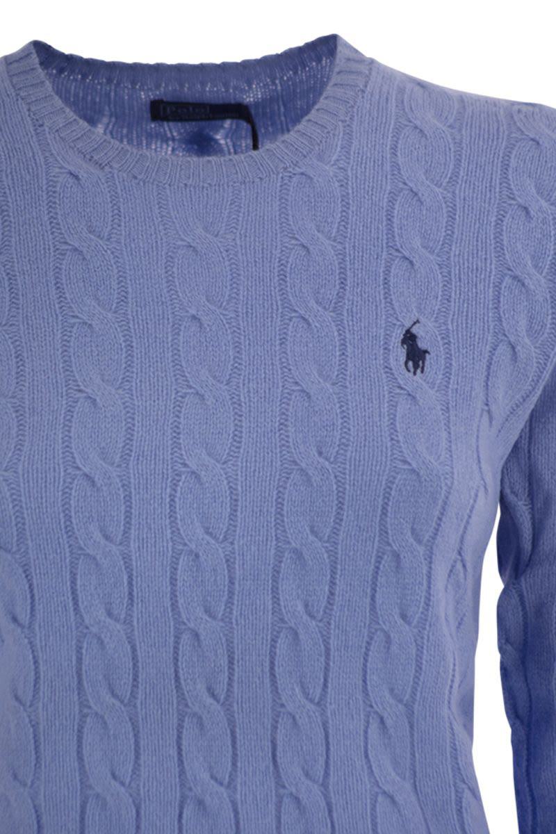 Polo Ralph Lauren – Rundhalspullover aus geflochtener Wolle und Kaschmir