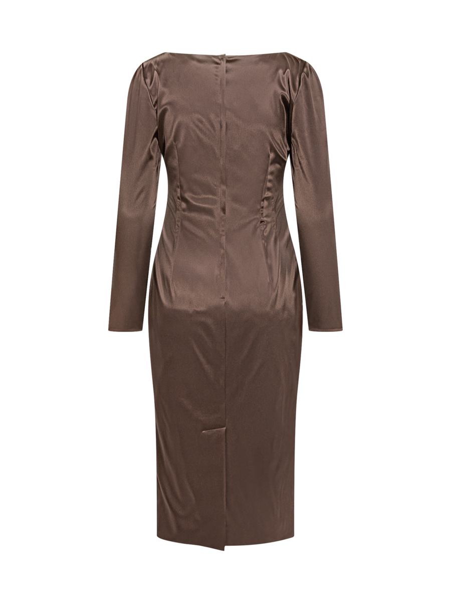 Dolce & Gabbana Dolce & Gabbana Satin-Langarmkleid