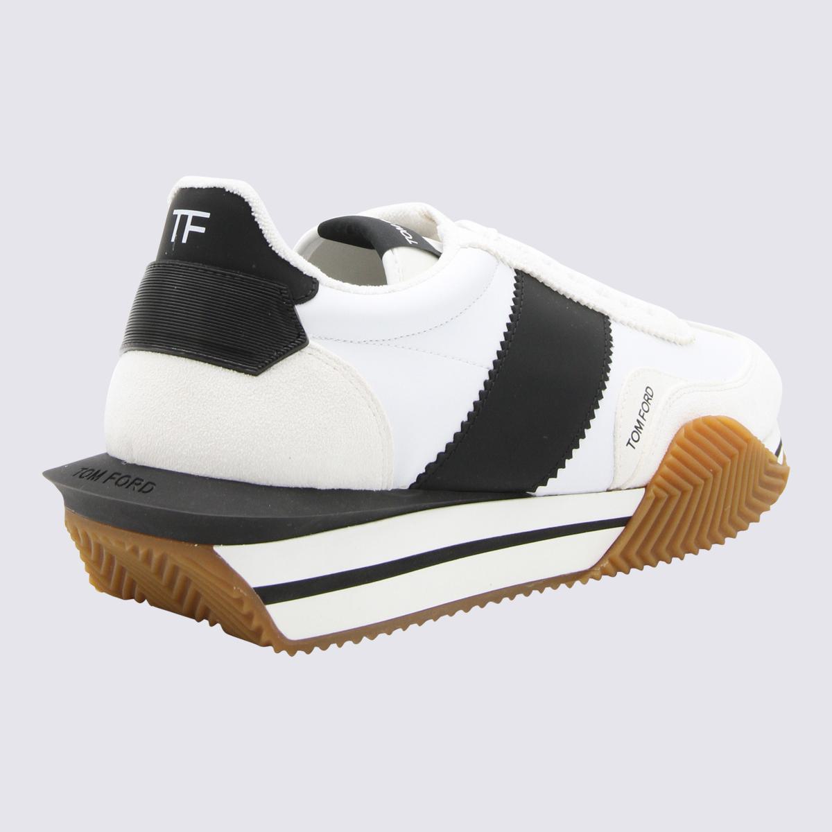 Weiße Ledersneaker von Tom Ford