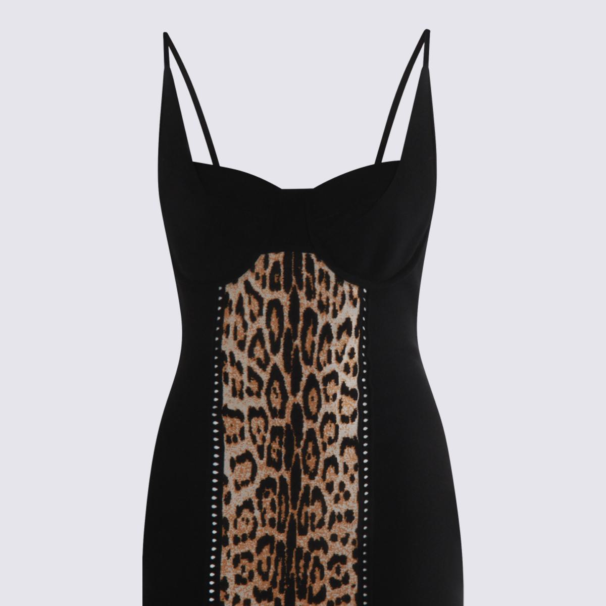 Roberto Cavalli – Schwarzes Viskose-Minikleid