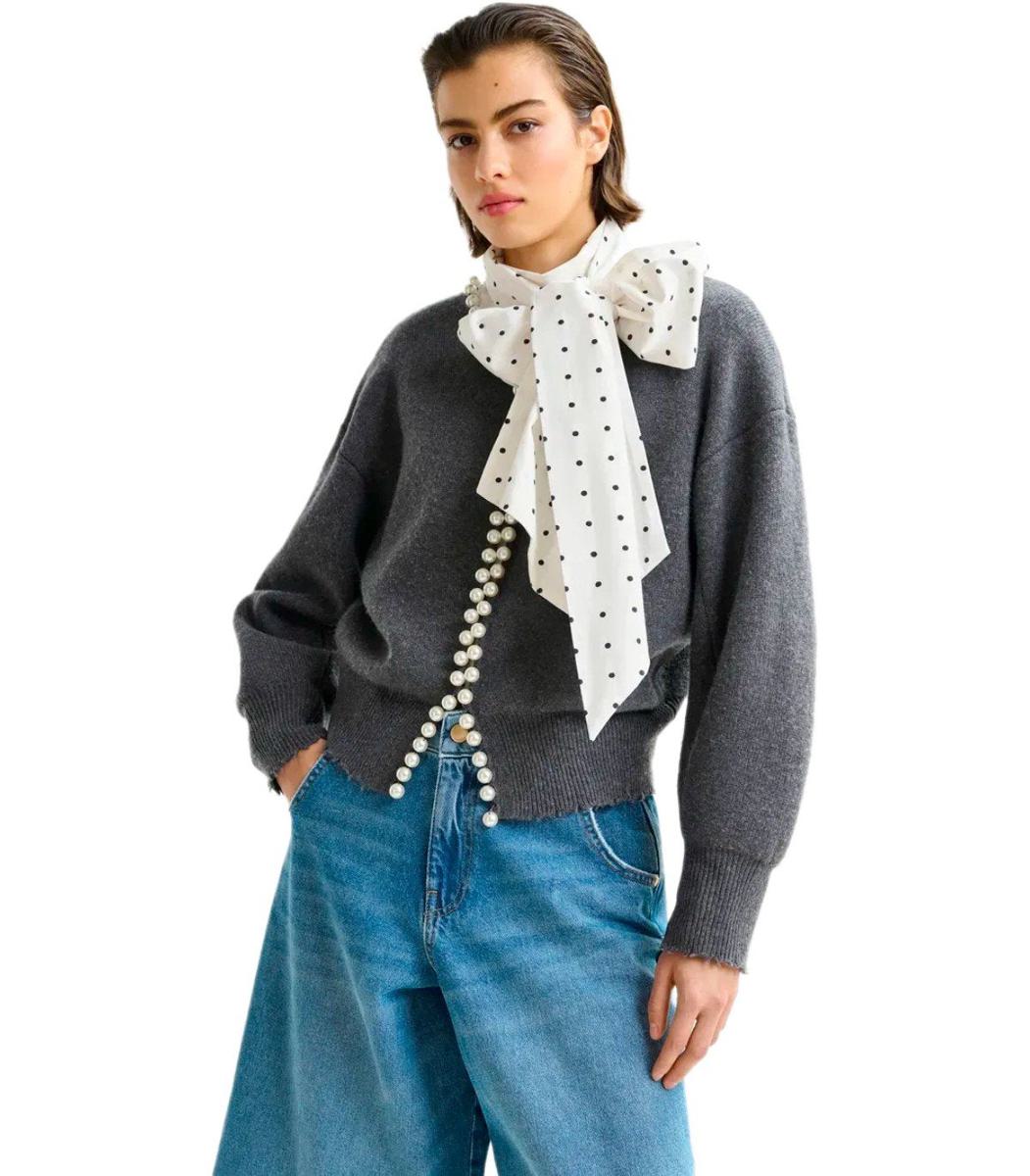Essentiel Antwerp Ideas Graue Strickjacke
