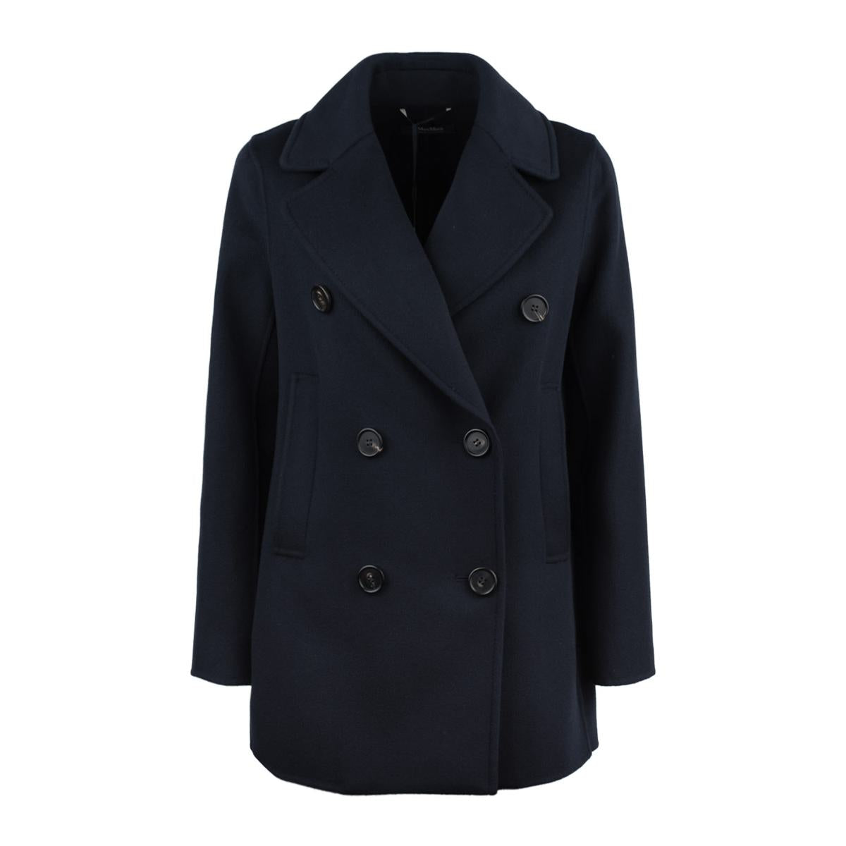 Max Mara Blauer zweireihiger Wollcaban