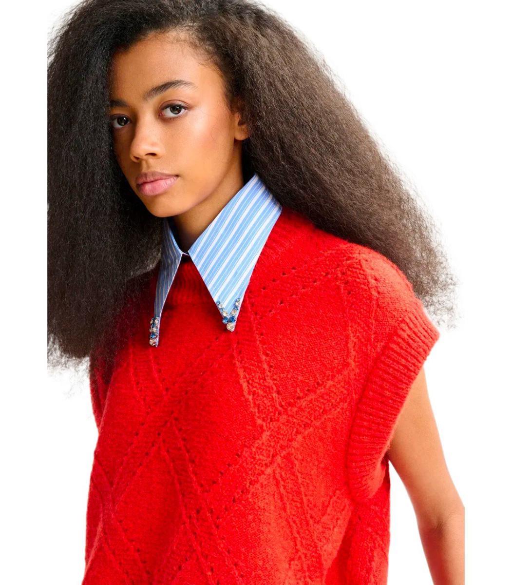 Essentiel Antwerp Import Rote Strickweste