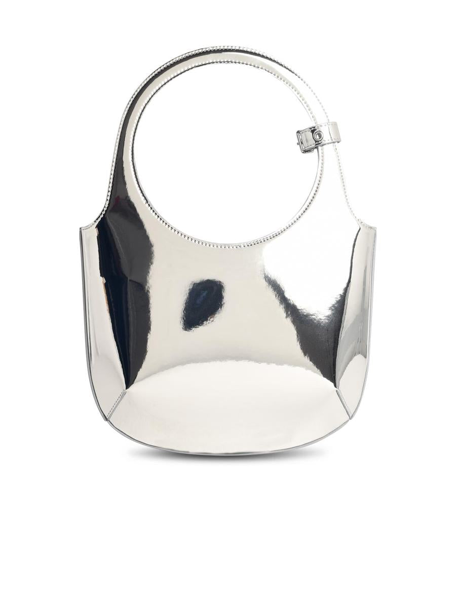 Courrèges „Holy Mirror“ silberne Ledertasche