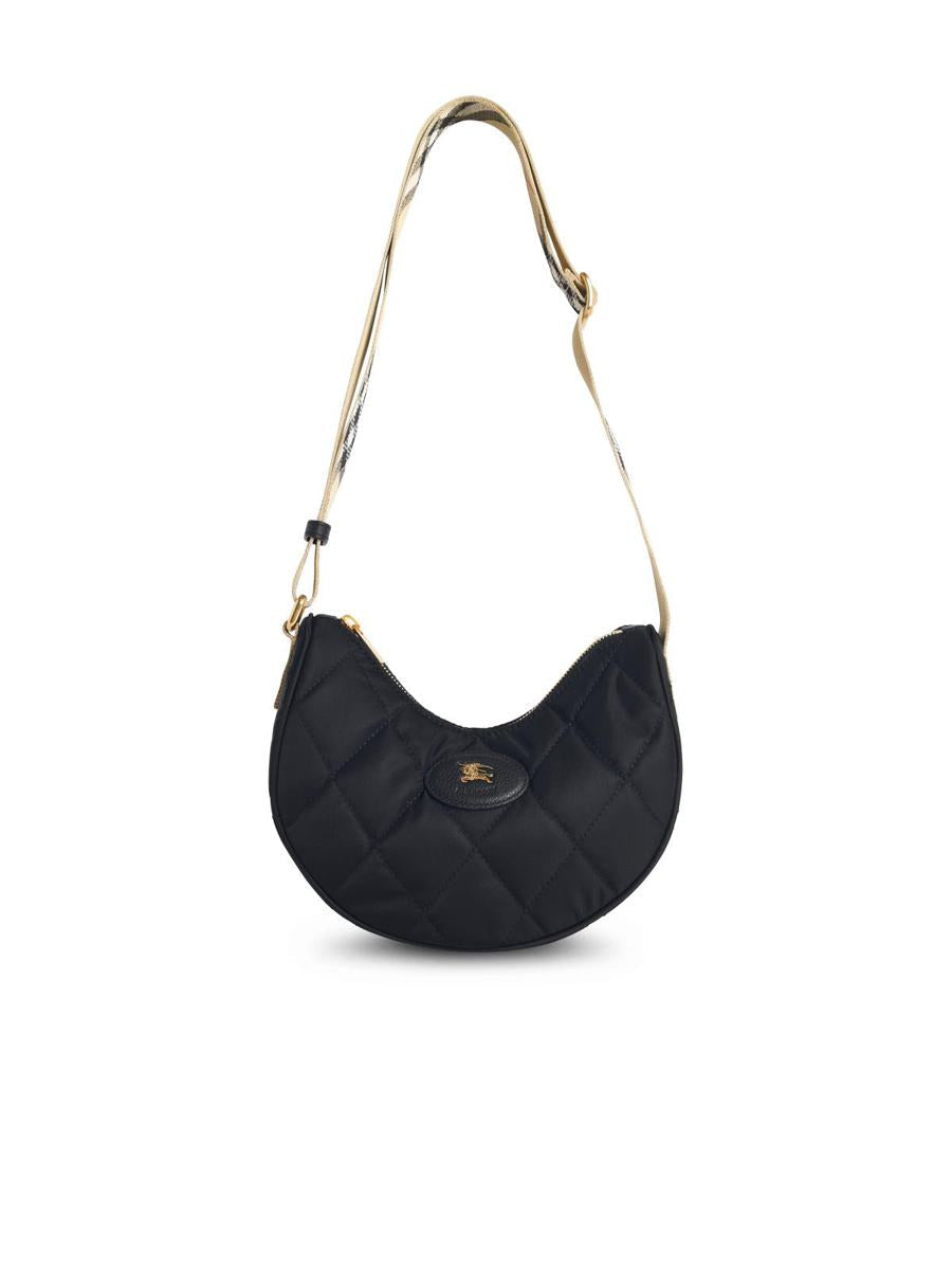 Burberry – Schwarze Stofftasche „Horsehoe“