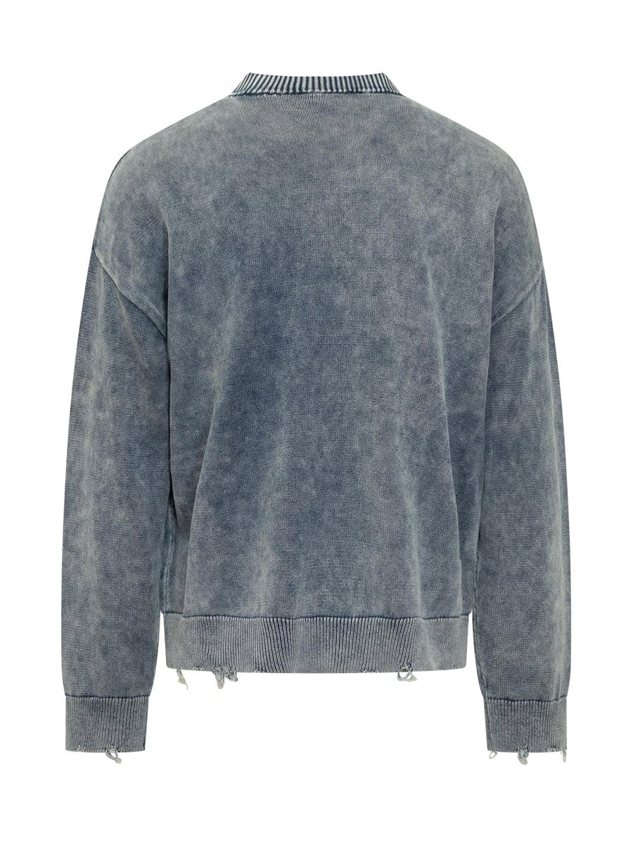 Diesel Diesel – Jeanspullover mit Distressed-Logo für Herren