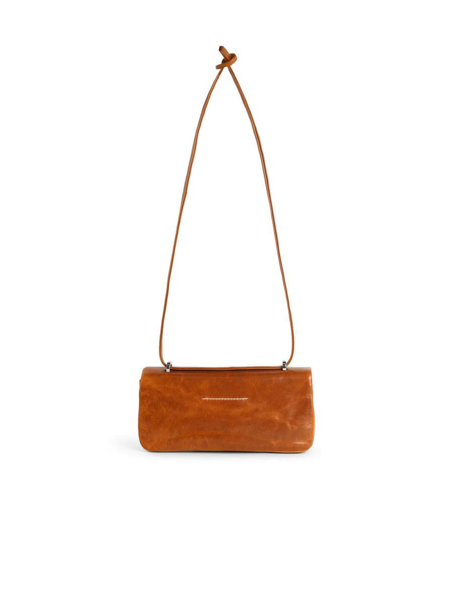 MM6 Maison Margiela Karamellfarbene Ledertasche