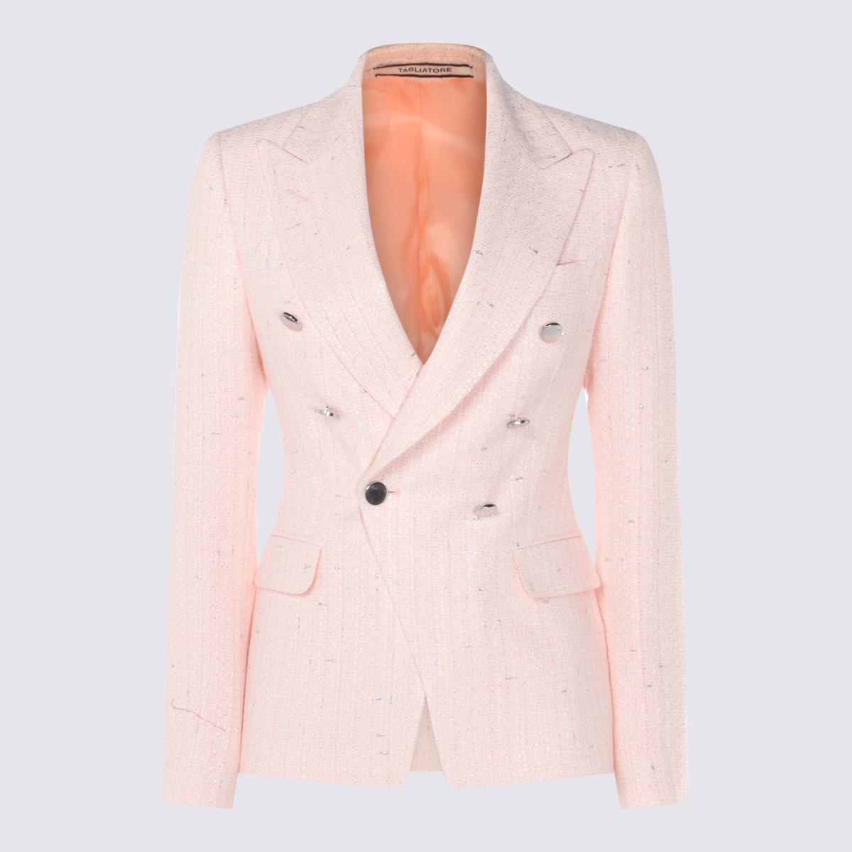 Tagliatore Elfenbeinfarbener Baumwollblazer