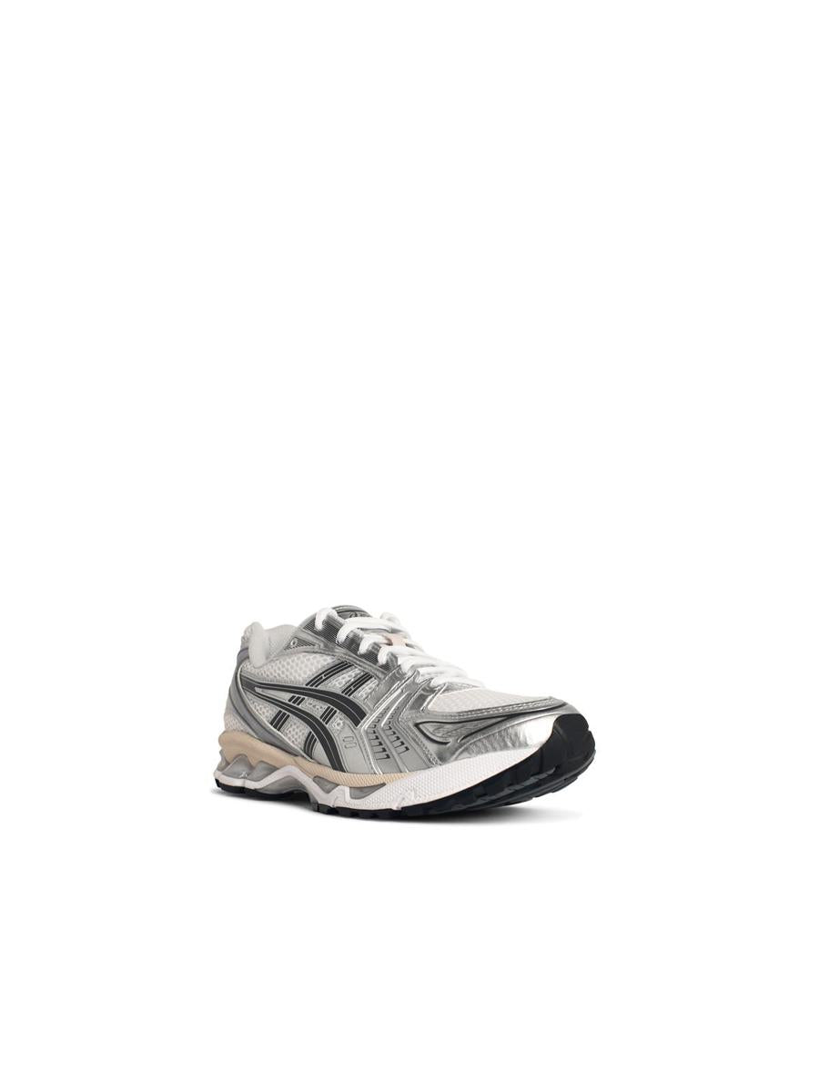Asics „Gel-Kayano 14“ Sneaker aus weißem und silbernem Funktionsgewebe