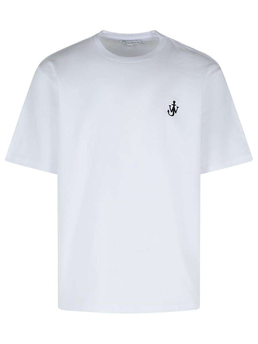JW Anderson – Weißes Baumwoll-T-Shirt „Anchor“