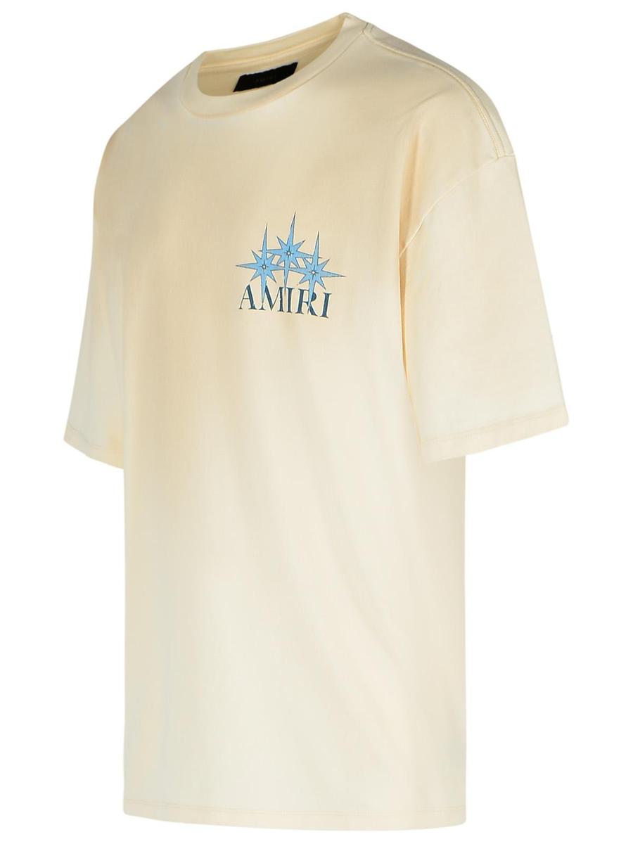 Amiri „Starbust“-T-Shirt aus elfenbeinfarbener Baumwolle
