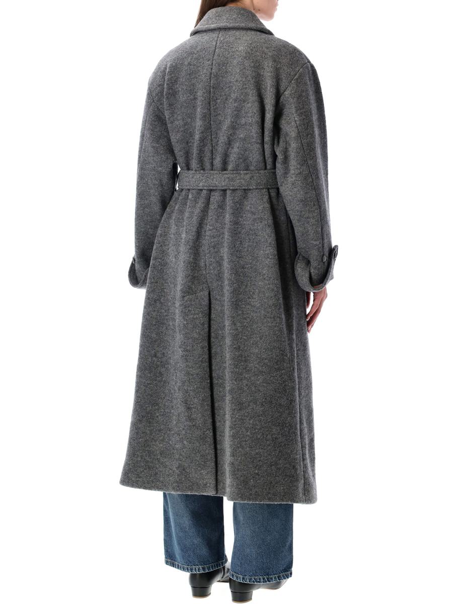 APC – Übergroßer Lea-Mantel aus Wolle in Heather Grey APC