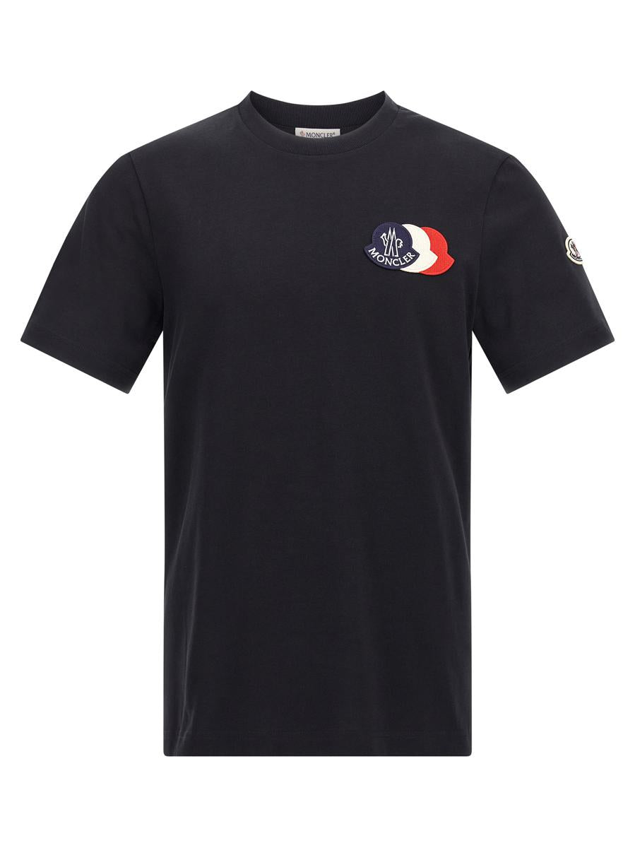 Moncler T-Shirt mit dreifarbigem Logo