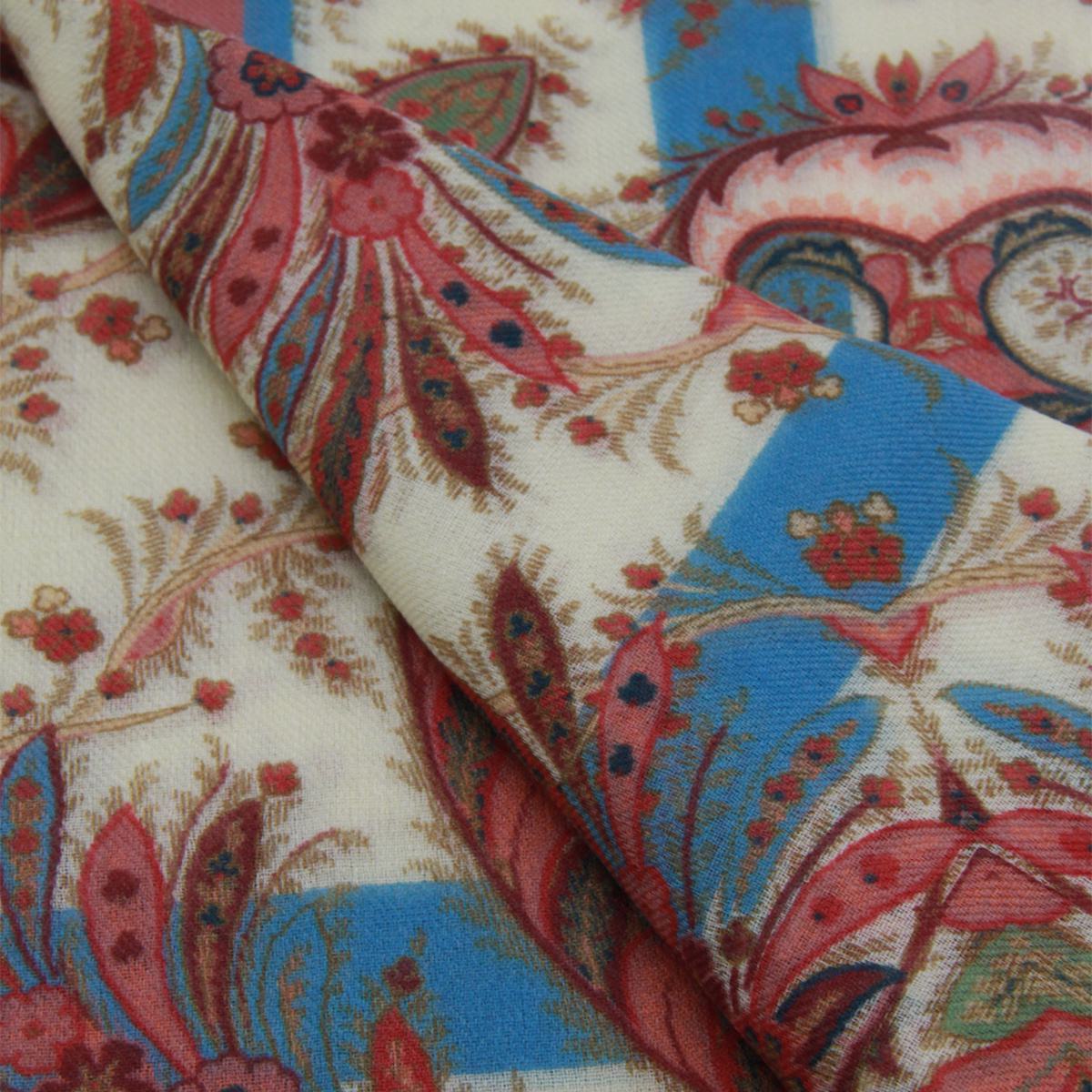 Etro Rote und beige Wollschals