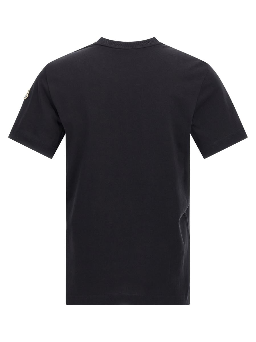 Moncler T-Shirt mit dreifarbigem Logo