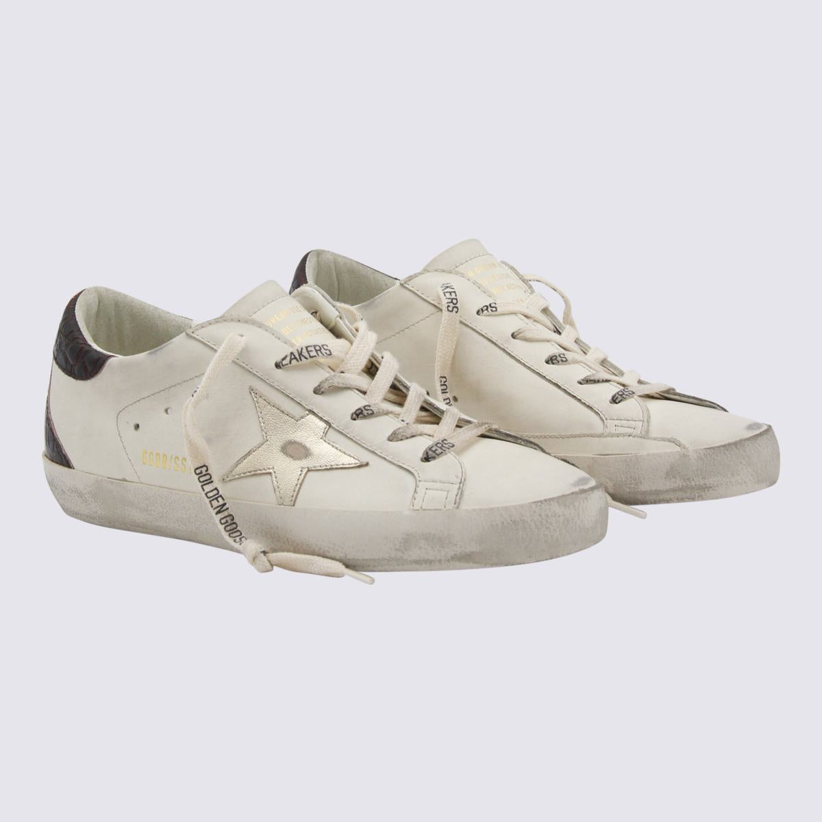 Golden Goose – Weiße und schwarze Ledersneaker