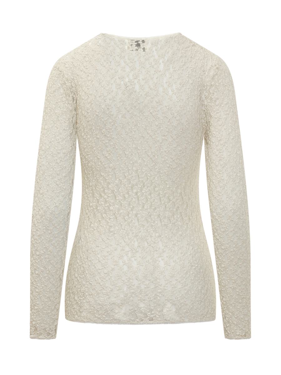 Isabel Marant Isabel Marant Elfenbeinfarbenes Stretch-Spitzentop