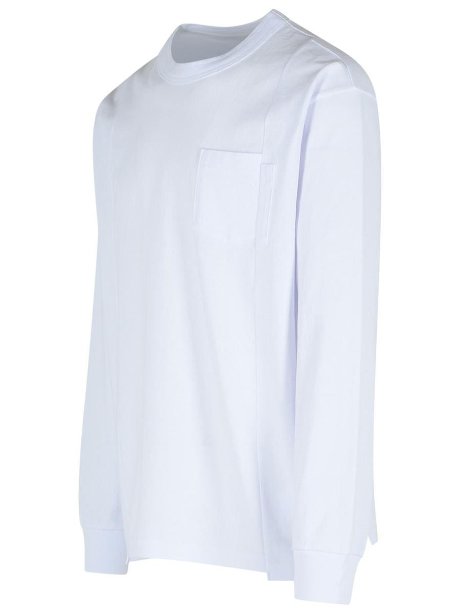 Weißes Baumwoll-T-Shirt von Sacai