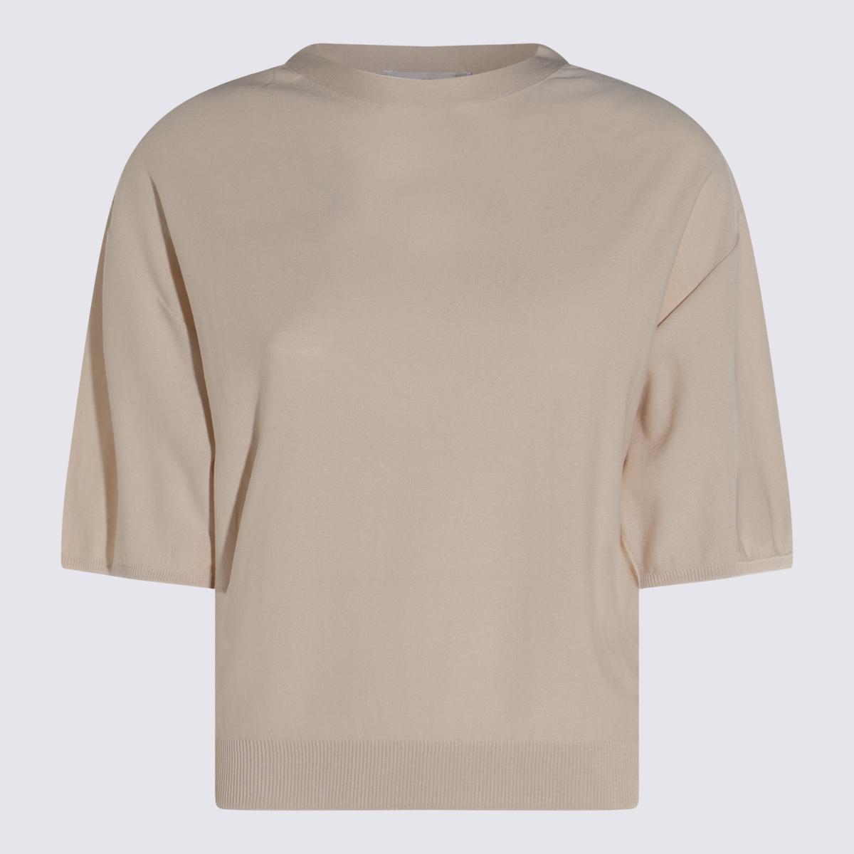 Antonelli Beiges Leinen-T-Shirt