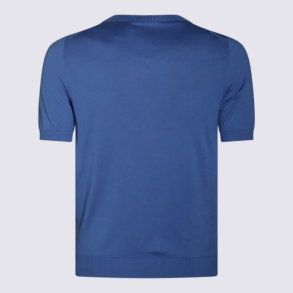 Malo Blauer Baumwollpullover