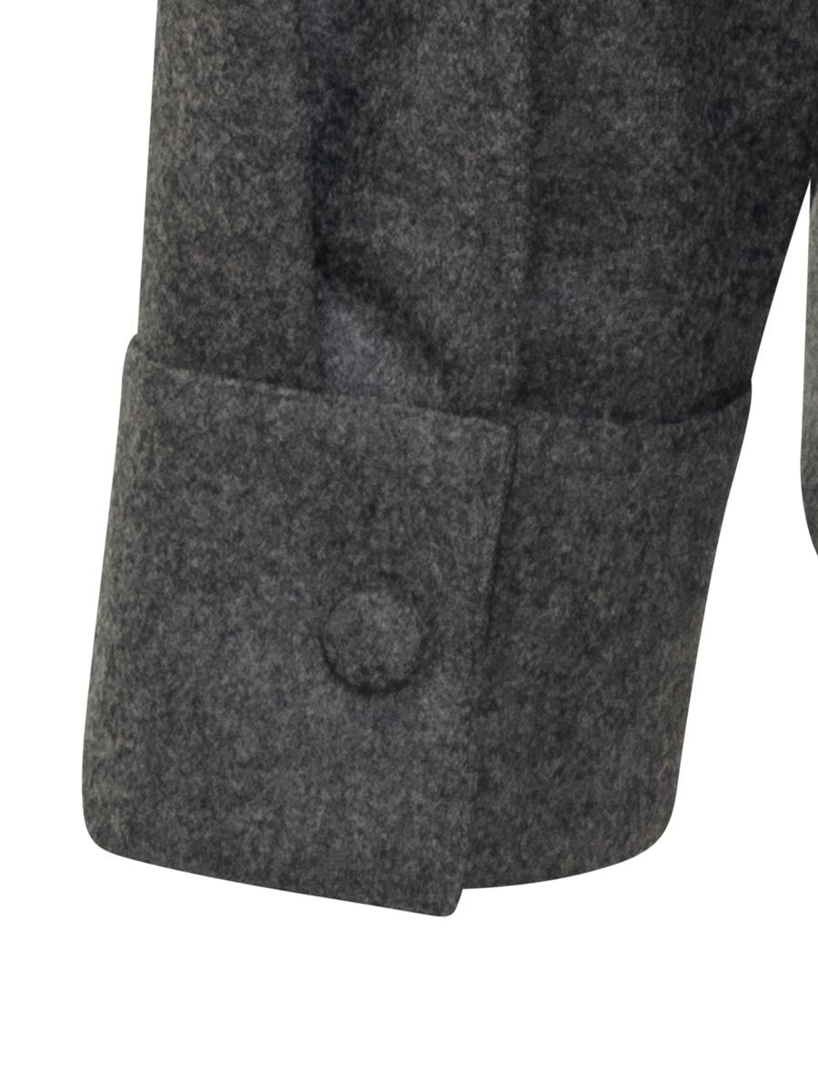 Jil Sander Jil Sander Graue Wolljacke mit Knöpfen