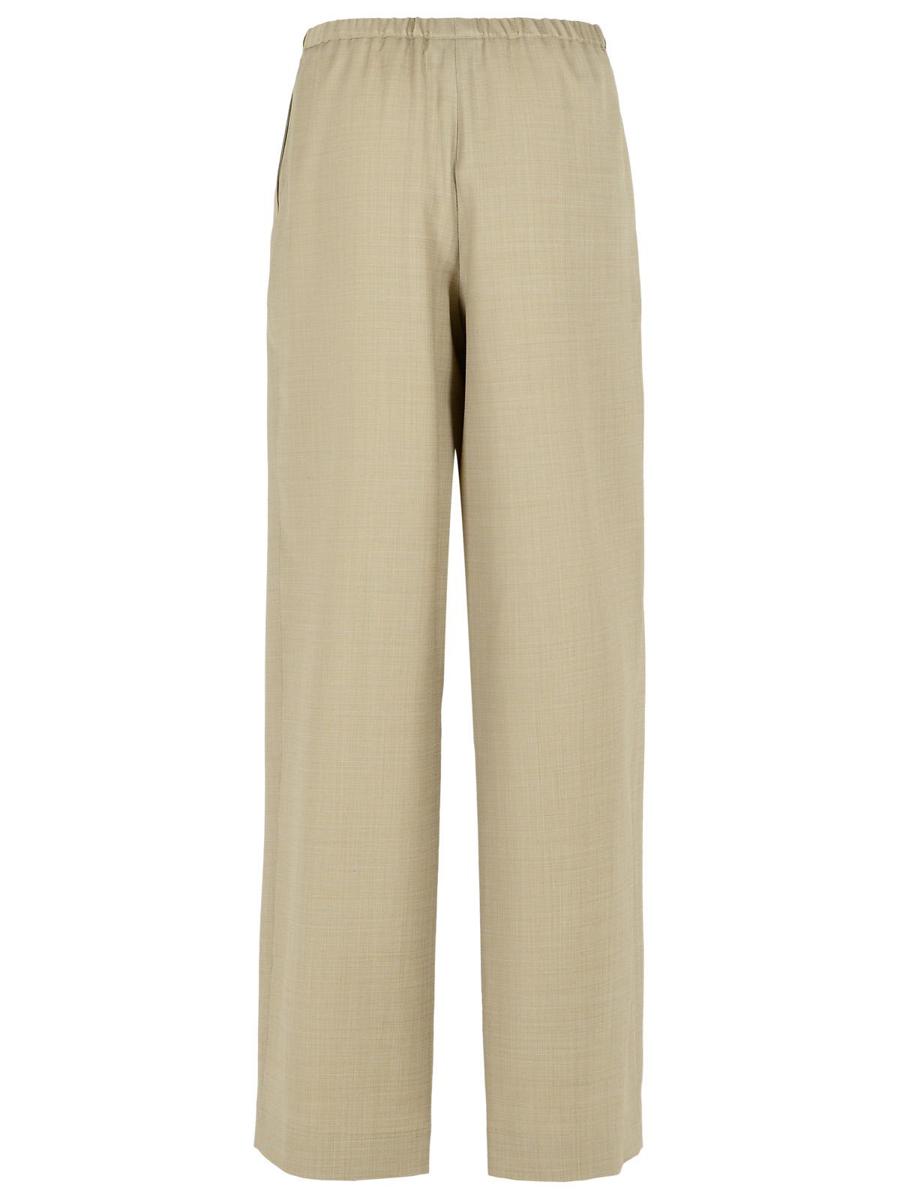 Loulou Studio – Beige Hose aus Schurwolle „Cove“