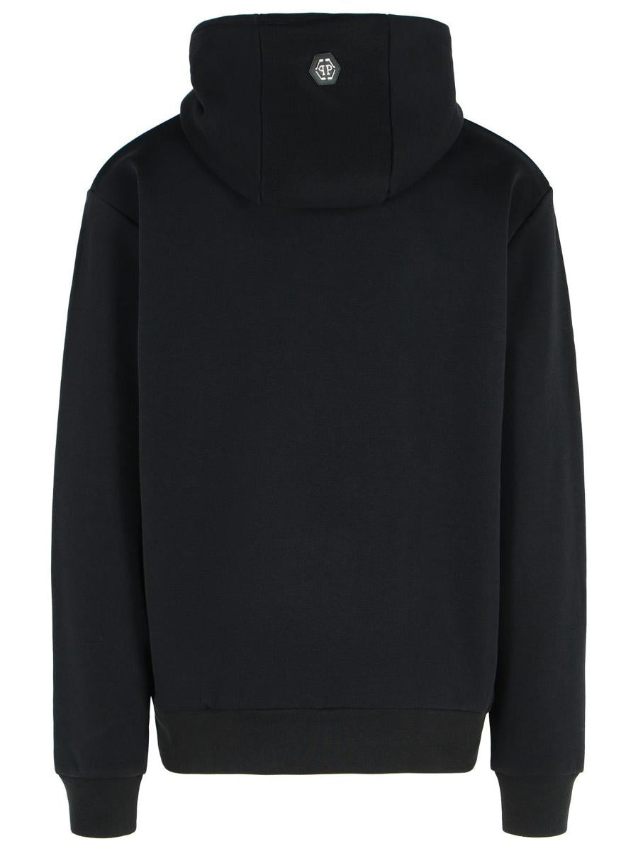 Philipp Plein Schwarzes Sweatshirt aus Baumwollmischung
