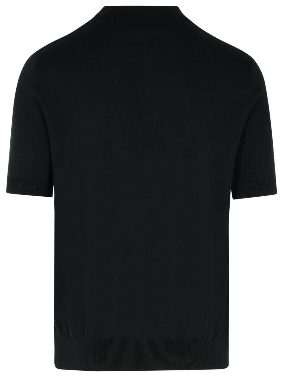 DSQUARED2 Schwarzes Poloshirt aus Baumwolle