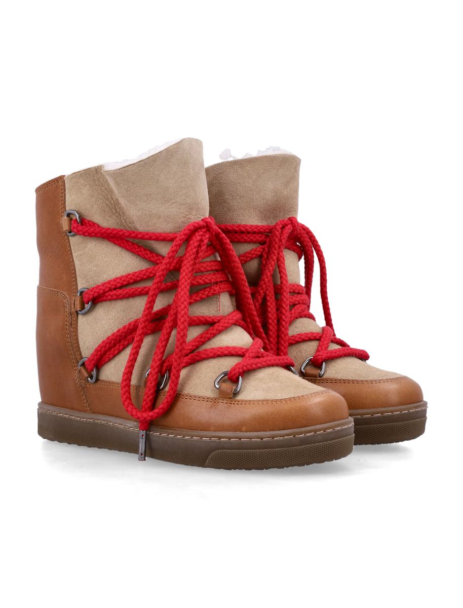 Isabel Marant – Nowles – Ankle Boots mit Lammfell-Schnürung