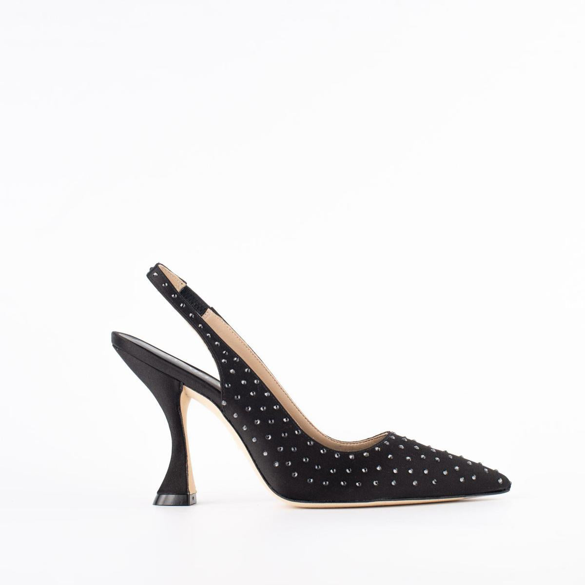 Stuart Weitzman – Schwarzer Slingback mit Swarovski
