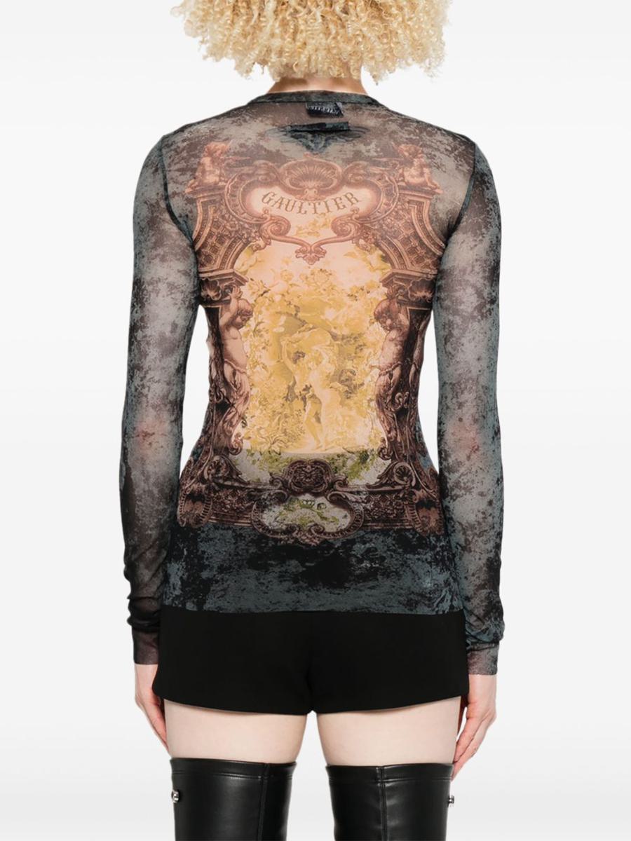 Jean Paul Gaultier Das Khaki Médaillon Top