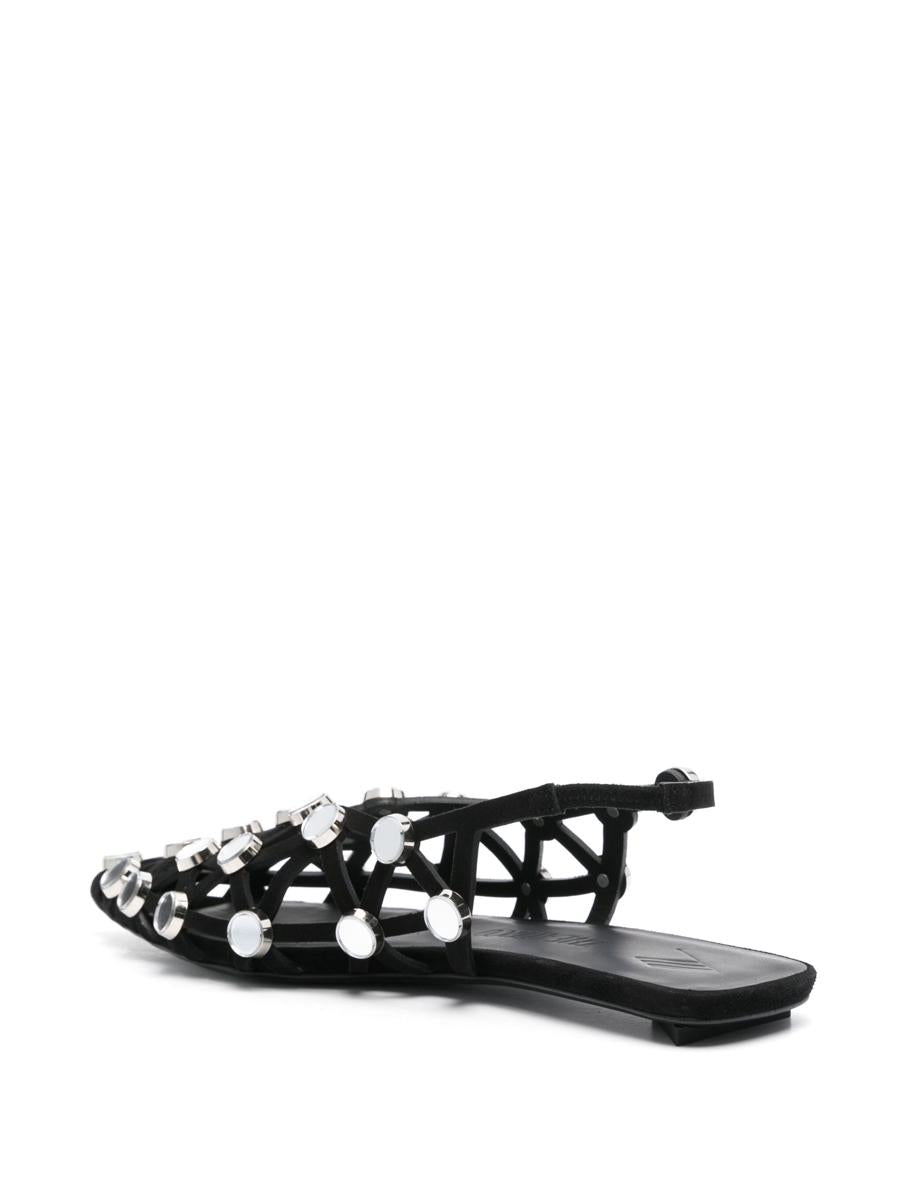 Die Attico Grid Slingback-Sandalen
