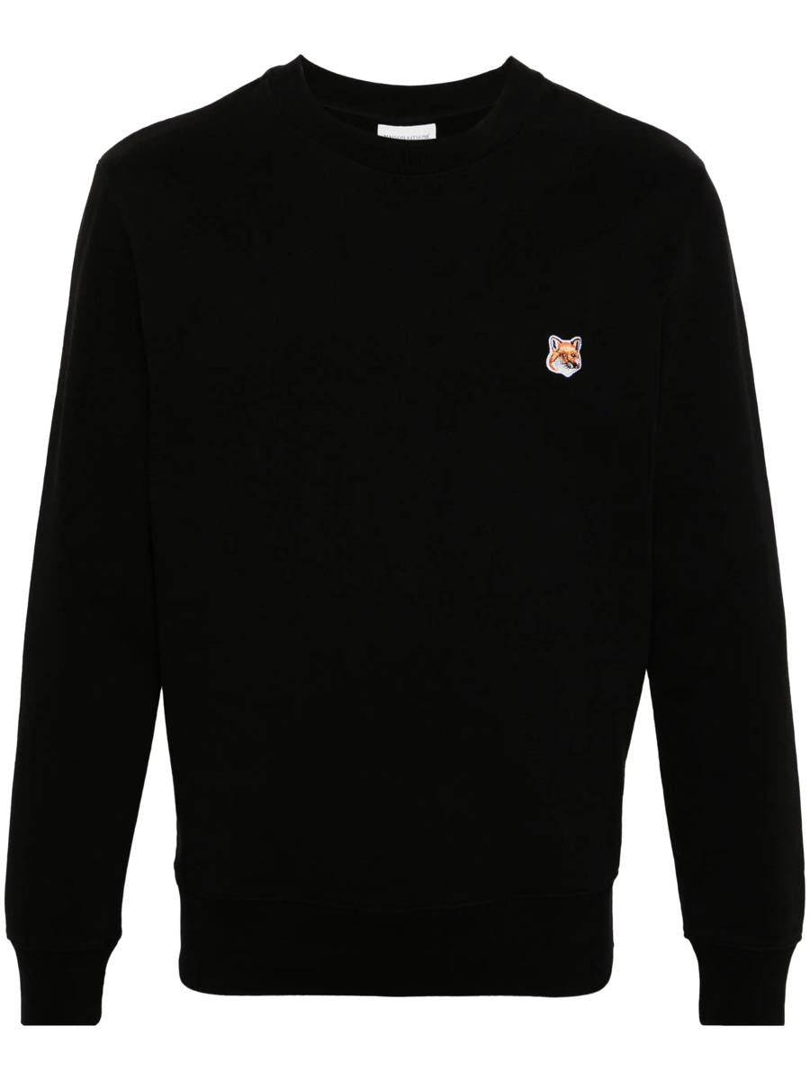 Baumwoll-Sweatshirt mit Fuchs-Patch von Maison Kitsuné