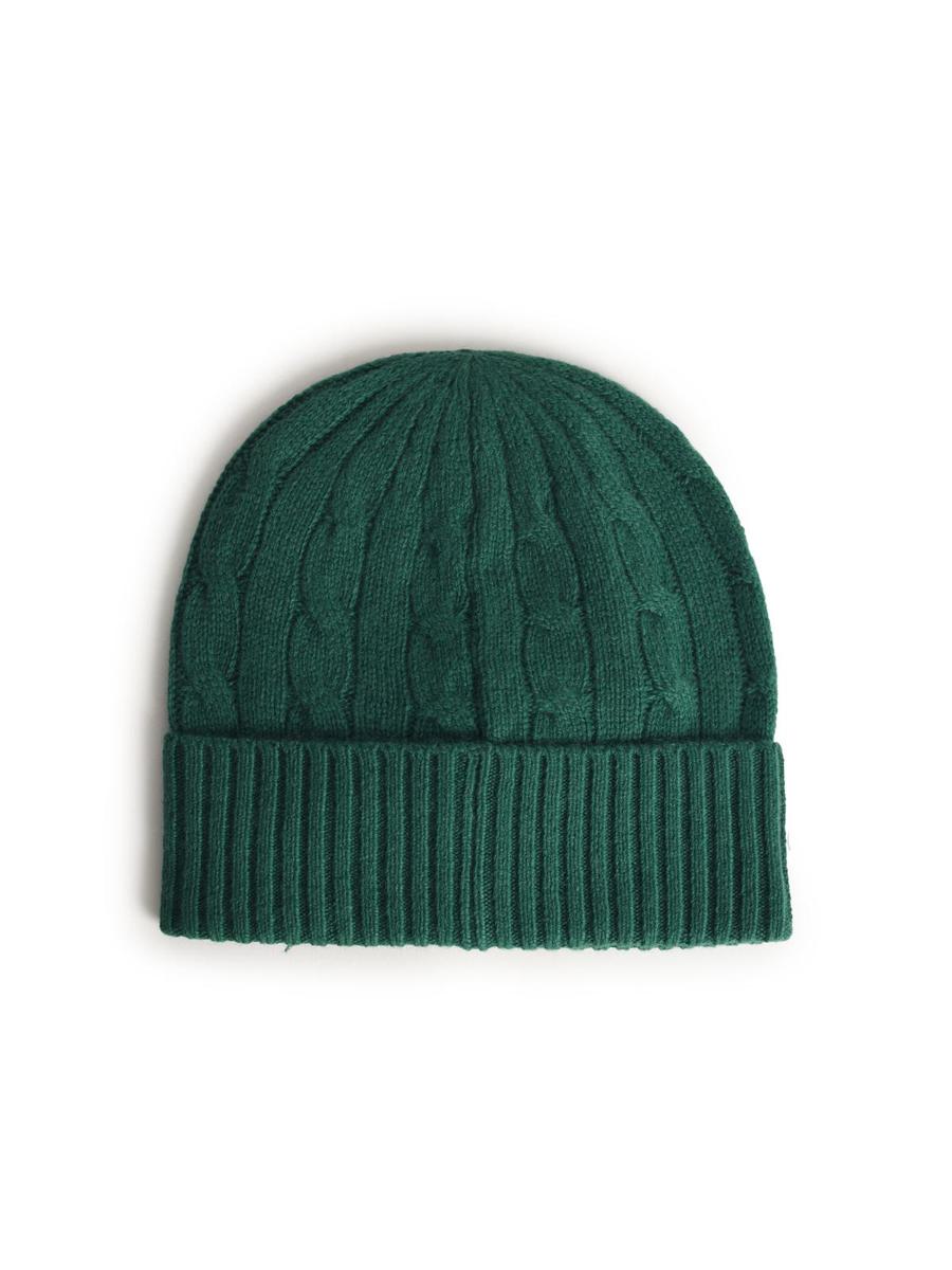 Polo Ralph Lauren – Grüne Beanie aus Wollmischung