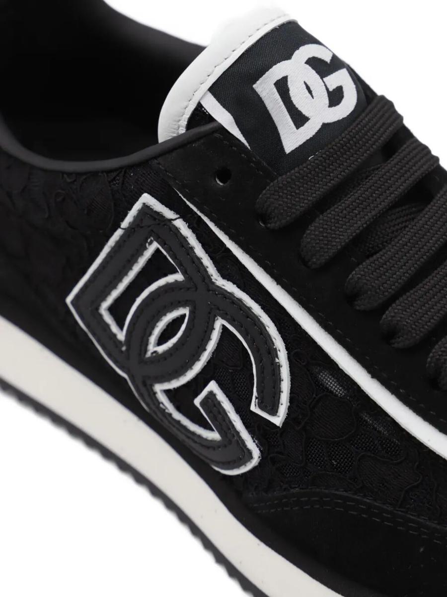 Dolce & Gabbana Dg Cushion Sneakers aus Wildleder mit Spitzendetails