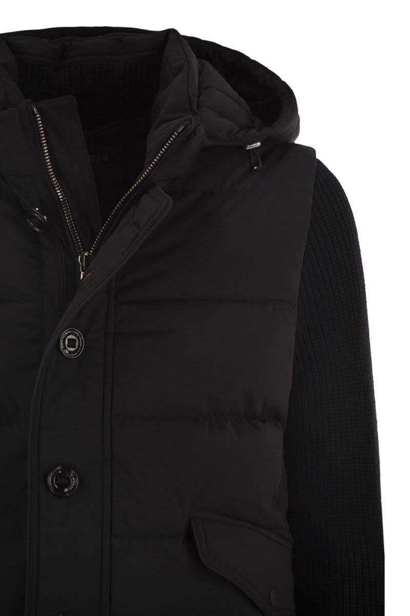 Moorer Foscolo-Knm – Bomberjacke mit Strickärmeln