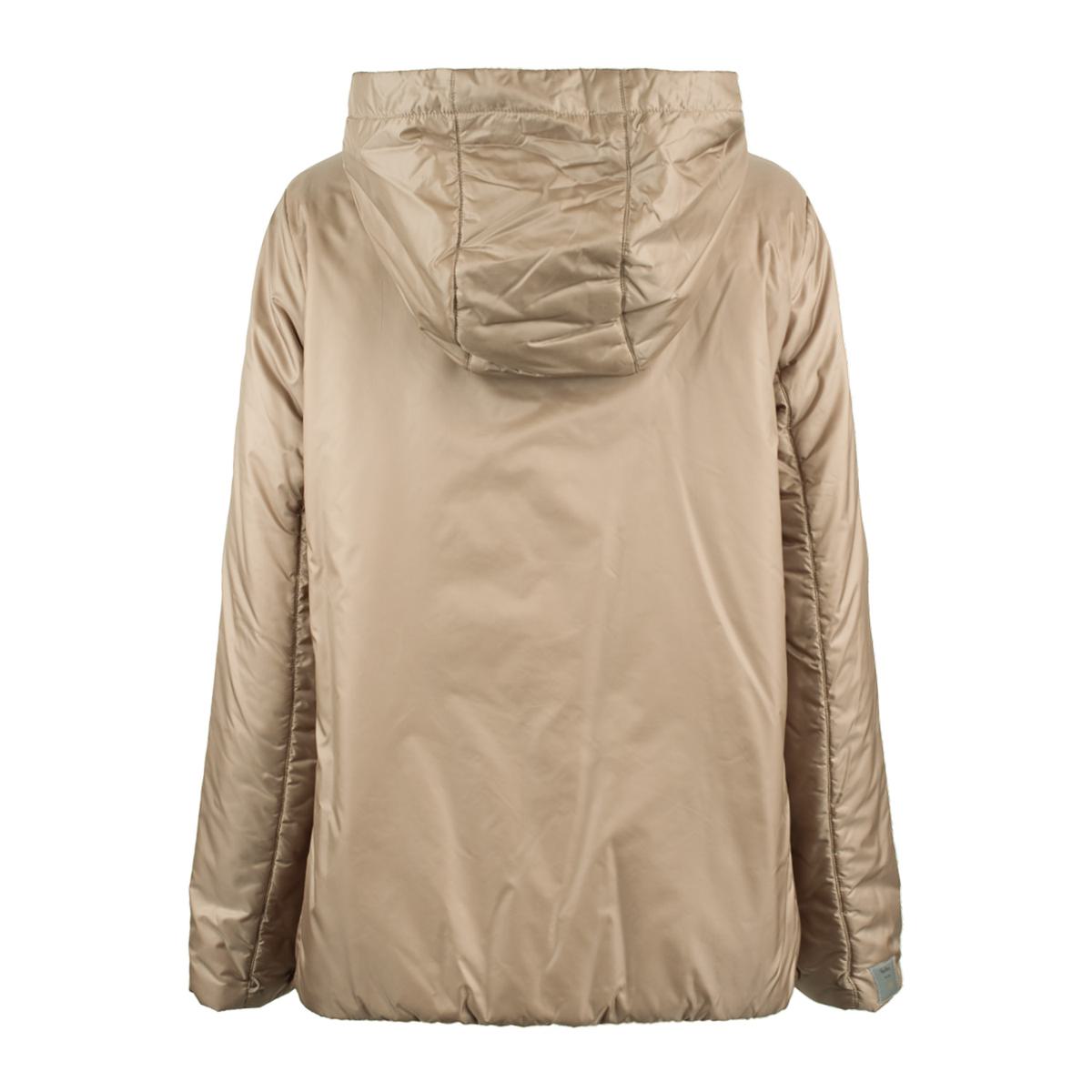 Max Mara Wattierte Jacke mit Kapuze aus tropfnassem Canvas