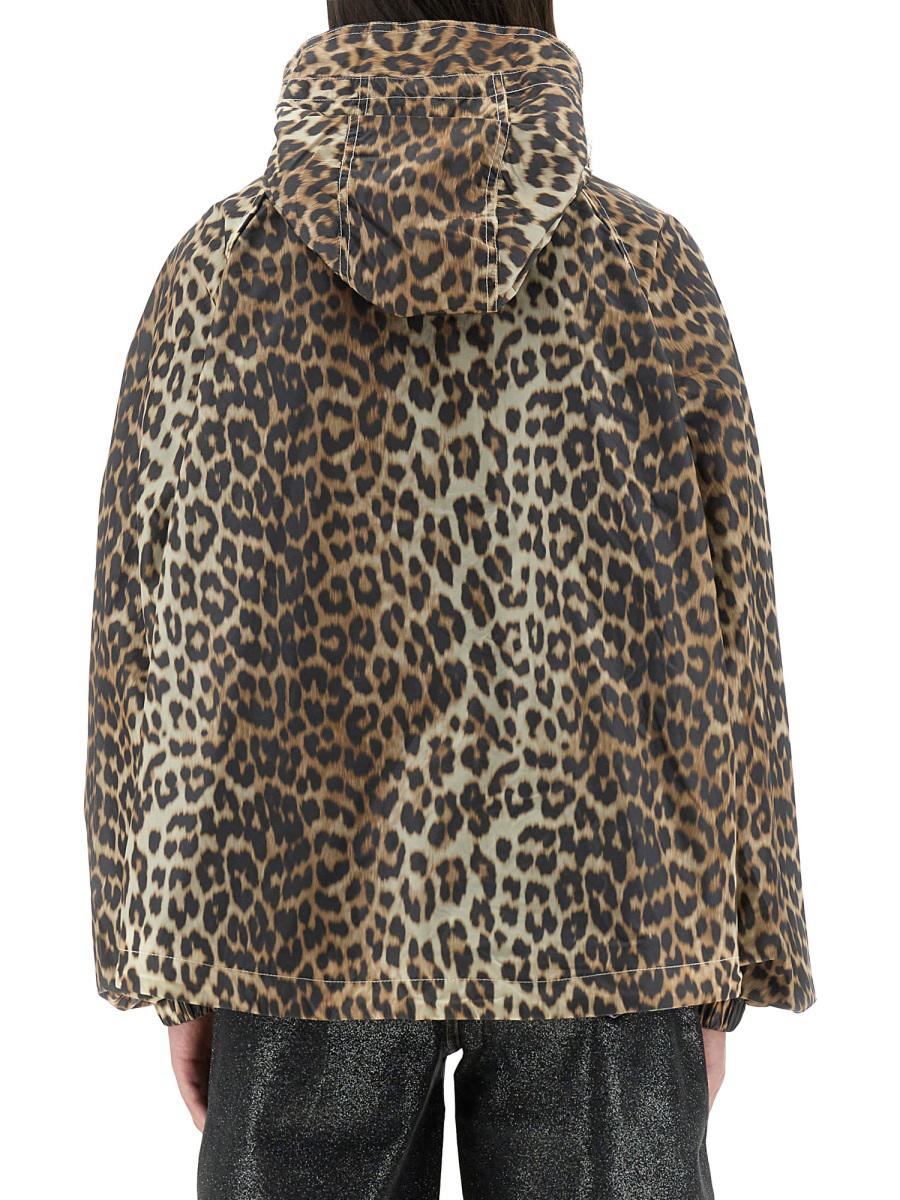 Ganni Jacke mit Leopardenmuster