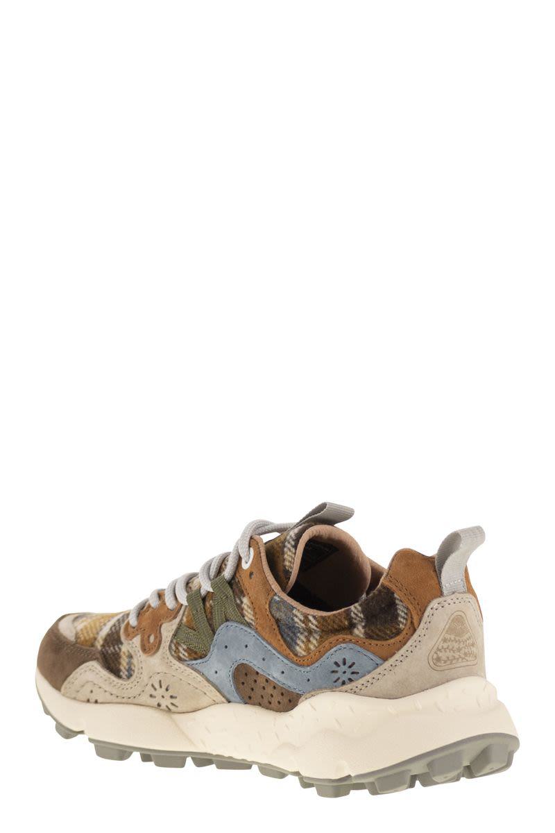 Flower Mountain Yamano 3 – Sneakers aus Wildleder und Wolle